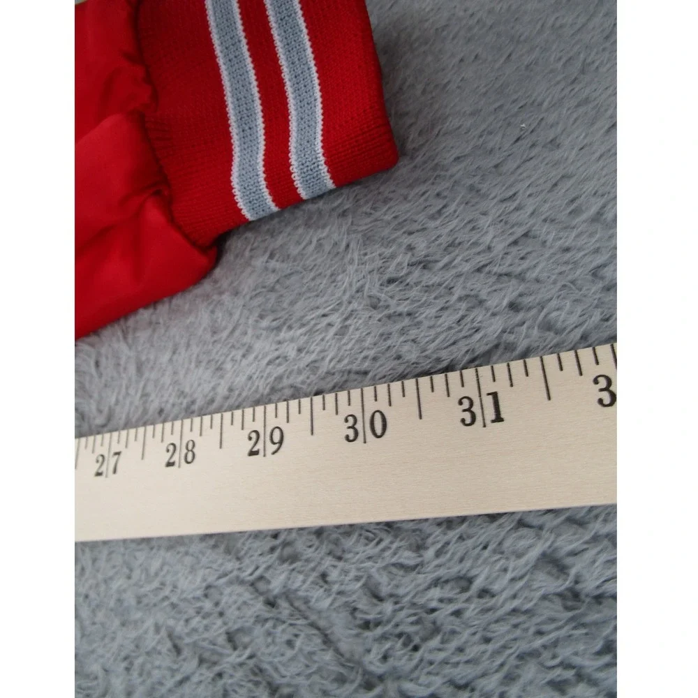 Vintage Capricorn Satin Bomber Jacket Mens Medium Red Firefighter Made in USA